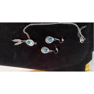 Faux Turquoise Necklace set. 4-37